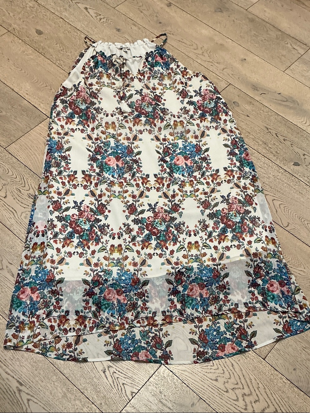 Woman’s Lucky Brand flowered pull on dress. XL. Lined. Like new!